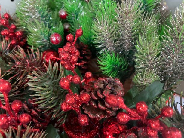 istock red and green background- christmas 1822415966