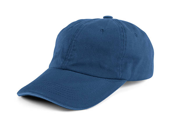 blue boné de beisebol - baseball cap cap isolated nobody - fotografias e filmes do acervo