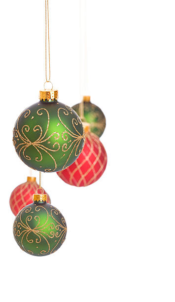 istock Green and Red Christmas Baubles 182242032