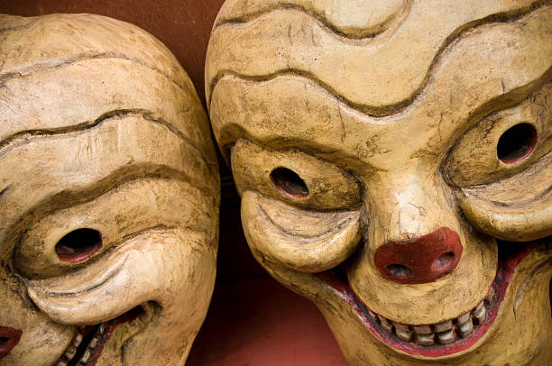 istock Nepali wooden masks 182242830