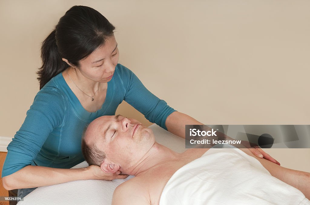 Decote elástico Massagem desportiva série - Royalty-free Homens Foto de stock