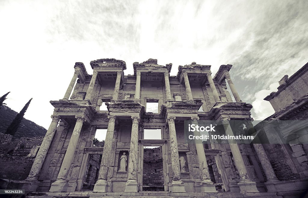 Ephesus Celsus Library Turkey "The famous Ephesus Library of Celsus, built in A.D. 135, in the ancient city of Ephesus." Anatolia Stock Photo