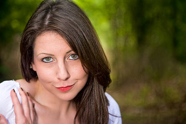 istock Beautiful Girl with a shy expression 182243254