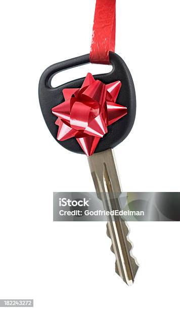 Car Present Stock Photo - Download Image Now - Car Key, Gift, Tied Bow