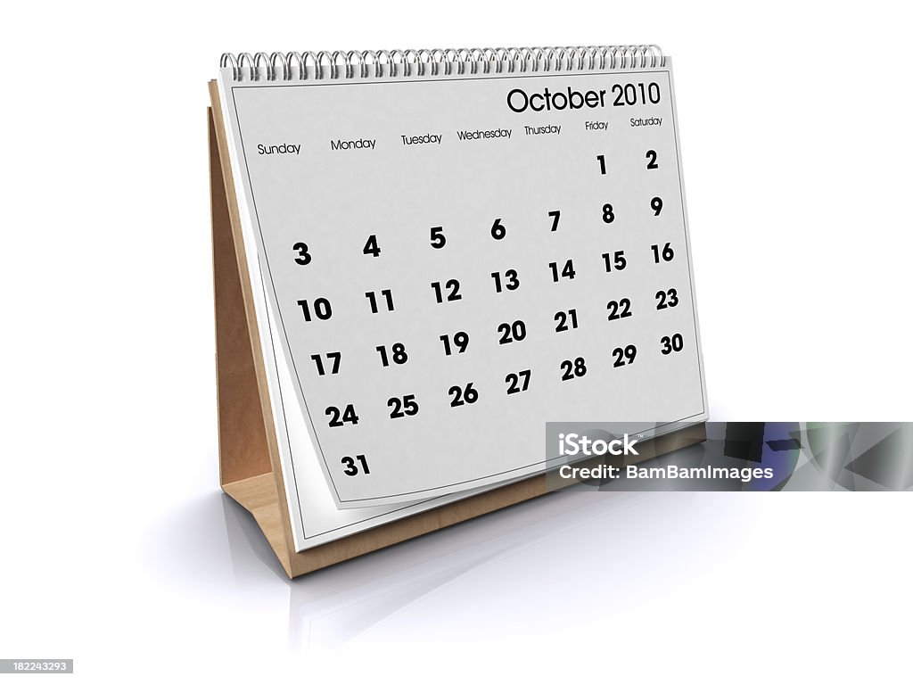 Calendário de Outubro de 2010 - Royalty-free Arame Foto de stock