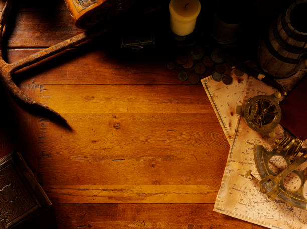 istock Treasure Map and Nautical Equipment 182243323