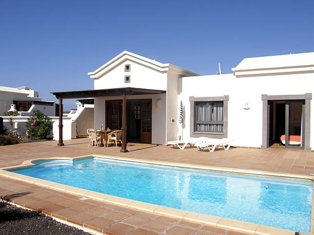 istock Luxury holiday vacation villa with private swimming pool 182243348