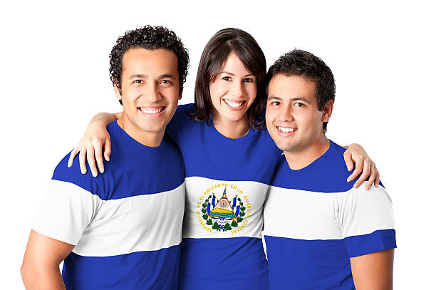 istock Friends making El Salvador flag 182243424