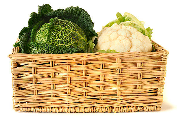 istock Basket of  Vegetables  - Cabbage & Cauliflower 182243937