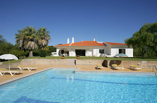 istock Luxury holiday vacation villa with private swimming pool 182244605