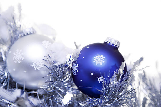 istock Christmas Ornaments on Metallic Garland 182244746