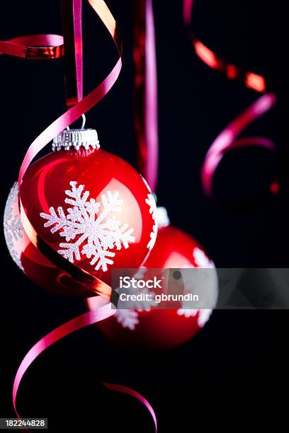 Christmas Baubles Stock Photo - Download Image Now - Black Color, Celebration, Celebration Event