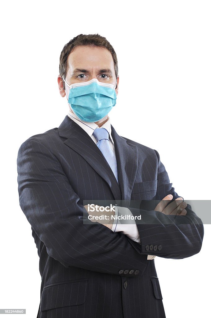 Influenza paranoia - Foto stock royalty-free di Mascherina di protezione