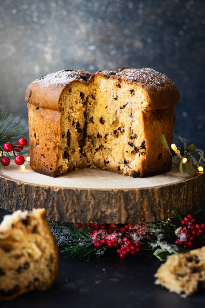 istock Traditional Christmas panettone, with chocolate. 1822449488
