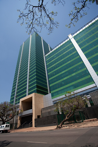 Skyscraper in Pretoria / Tswane, a refurbished building given a new glass facade