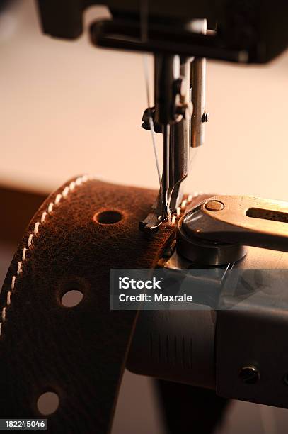 Sewing Machine With Needle Stock Photo - Download Image Now - Leather, Sewing, Sewing Machine