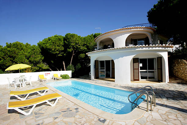 istock Luxury holiday vacation villa with private swimming pool 182245237