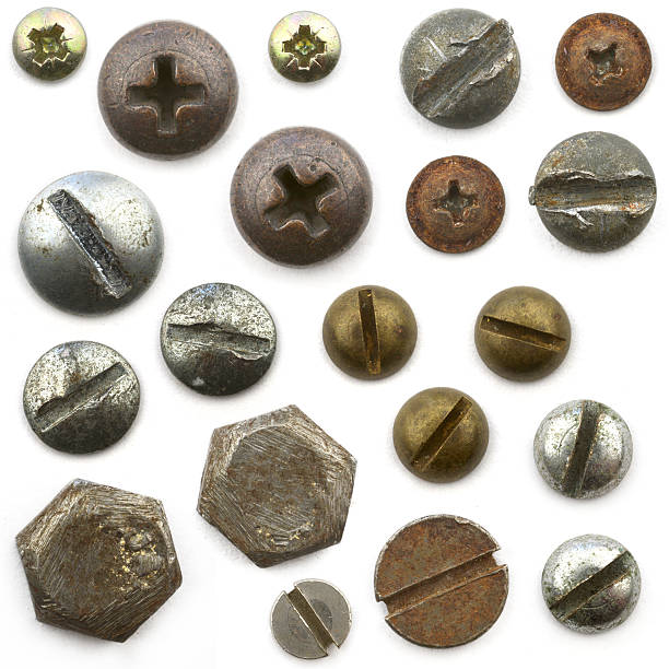 istock Screw  and bolt heads 182245450