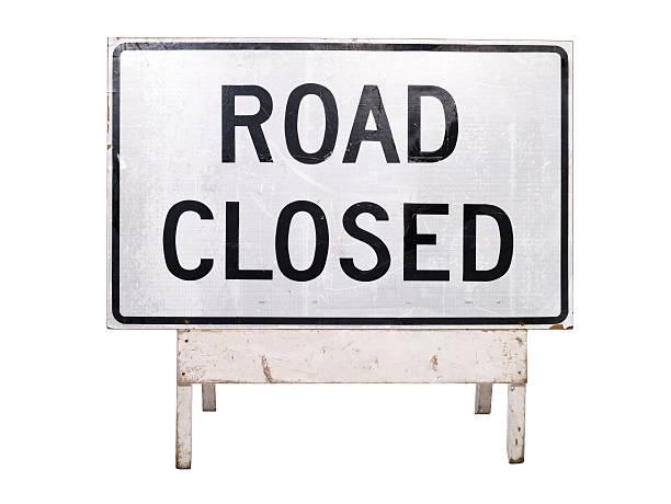 Road Closed Traffic sign stock photo