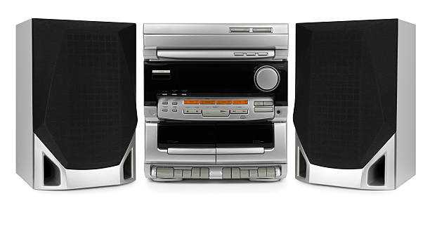 system stereo - white backround audio zdjęcia i obrazy z banku zdjęć