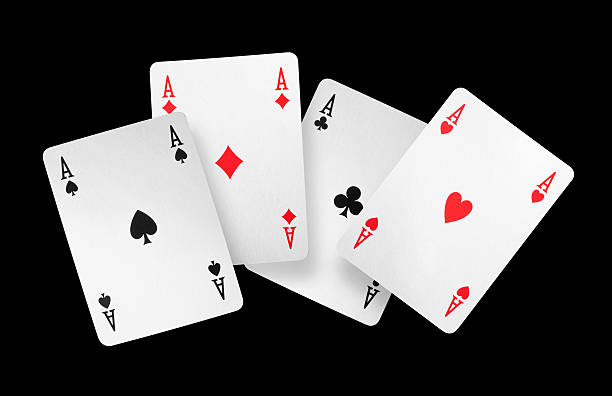 Four aces Four aces. Photography in high resolution. ace stock pictures, royalty-free photos & images