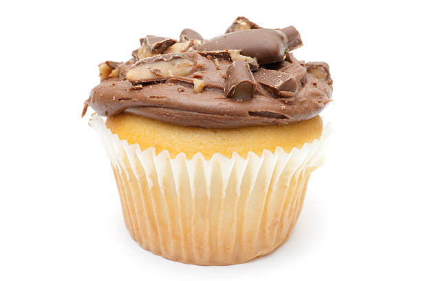 istock cupcake muffin with chocolate toffee topping 182247801