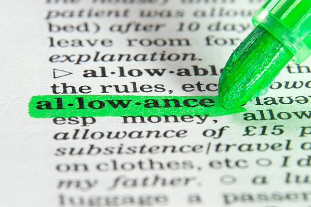 istock meaning of allowance defintion highligted in dictionary 182248153