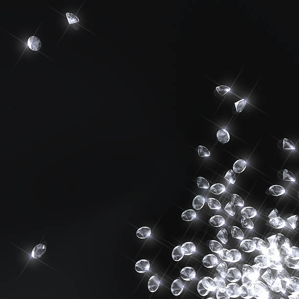 istock A picture of bright diamonds against a dark background 182248161