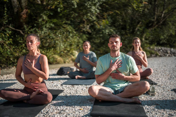istock Breathwork on Yoga Mats by the Water 1822481943