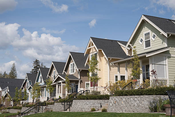 istock Row of cottage homes. 182248206