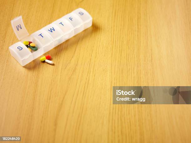 Colourful Tablets And Pill Box Stock Photo - Download Image Now - Acetaminophen, Acetylsalicylic Acid, Antibiotic