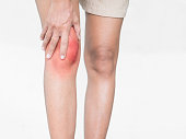 Knee pain Joint Arthritis Bone Injury Woman Athlete Leg Sore Hurt Chronic Acute, Person Muscle Inflammation Medicine Treatment Health Disease Arthritis Strain Sprain Injured from Fitness.