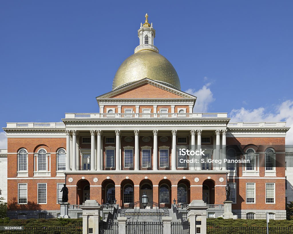 Massachusetts State Capitol "State Capitol Building  (Boston, Massachusetts)." Architectural Column Stock Photo