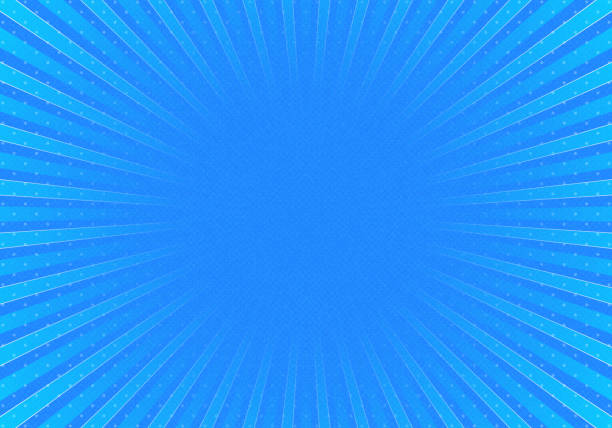 ilustraciones, imágenes clip art, dibujos animados e iconos de stock de retro de luz solar azul con fondo de textura de papel. diseño abstracto de patrón de rayos de sol de ráfaga. ilustración vectorial - focus on background blue art dirty