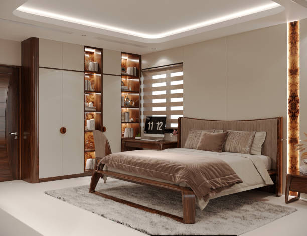 istock 3d render of luxury hotel room 1822494601