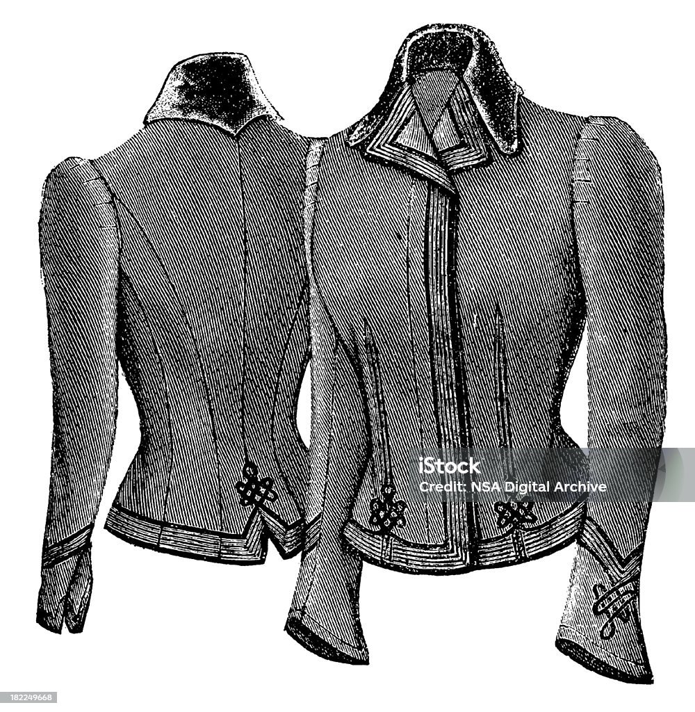 Victorian Chaquetas/antiguos de diseño ilustración - Ilustración de stock de Anticuado libre de derechos