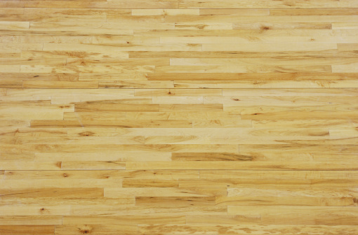 Vista aérea de básquetbol piso de madera photo