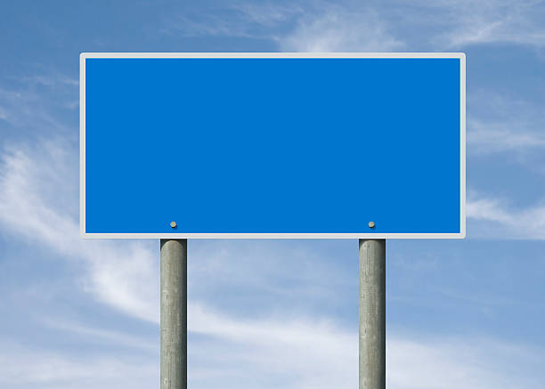 Blue sign stock photo