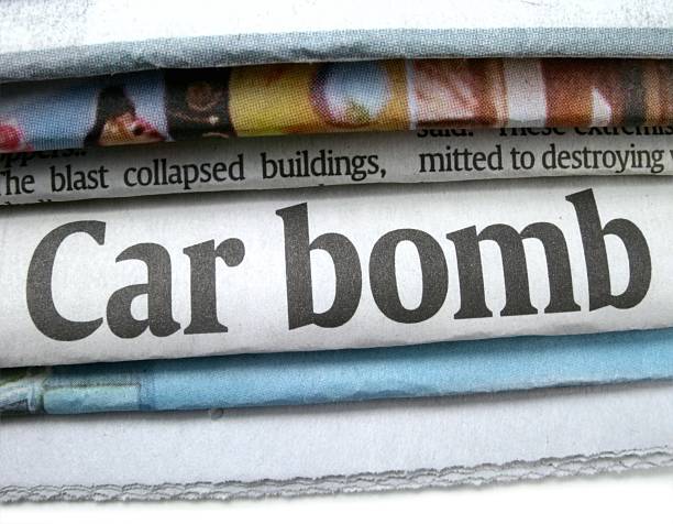 Car Bomb Headline stock photo