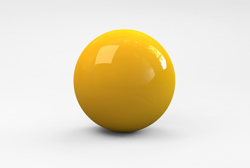 Shiny yellow ball on white background. Outline paths for easy outlining. XXL!!!Please see some similar pictures from my portfolio: