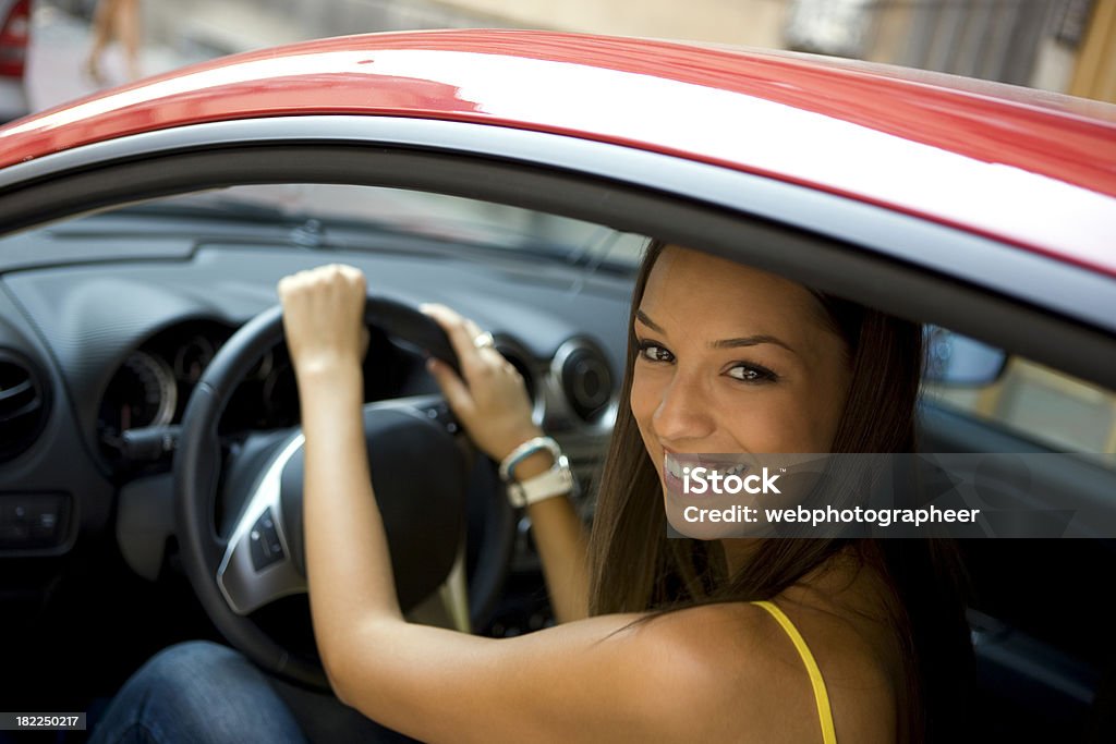 Woman in car "Woman in car,canon 1Ds mark III" Adult Stock Photo