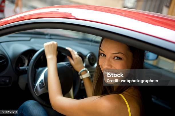 Woman In Car Stock Photo - Download Image Now - Adult, Adults Only, Brown Eyes