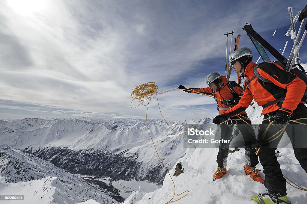 mountaineers abseiling View other images with these models in my portfolio:" Danger Stock Photo