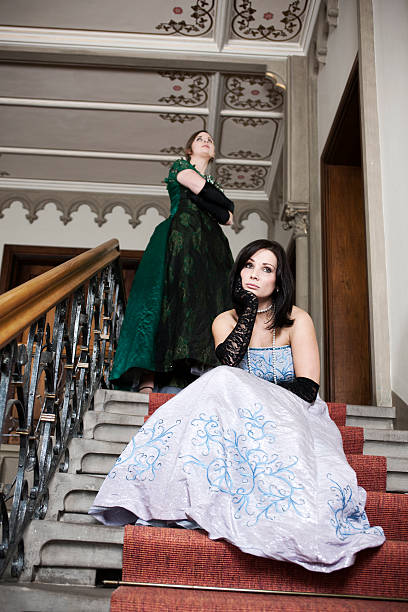 istock Two princesses on stairs 182250497