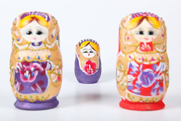 ninhos bonecas russas - russian nesting doll skill doll russia - fotografias e filmes do acervo