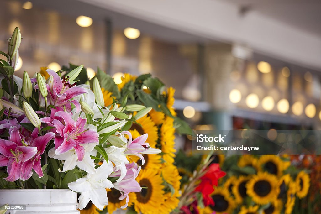 Flores frescas em um mercado de agricultores, Seattle - Royalty-free Loja de Flores Foto de stock