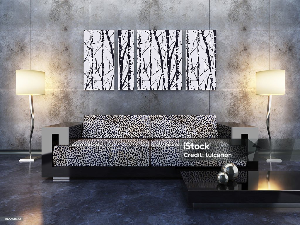 Quarto moderno Lounge - Royalty-free Cozinha Foto de stock