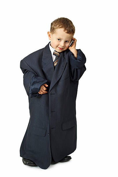 istock small boy wearing like businessman 182251085