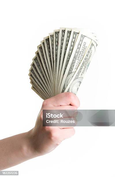 Hand With Banknotes Stock Photo - Download Image Now - American Culture, American One Hundred Dollar Bill, Banking