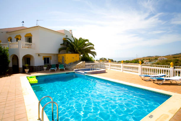 istock Luxury holiday vacation villa with private swimming pool 182251446